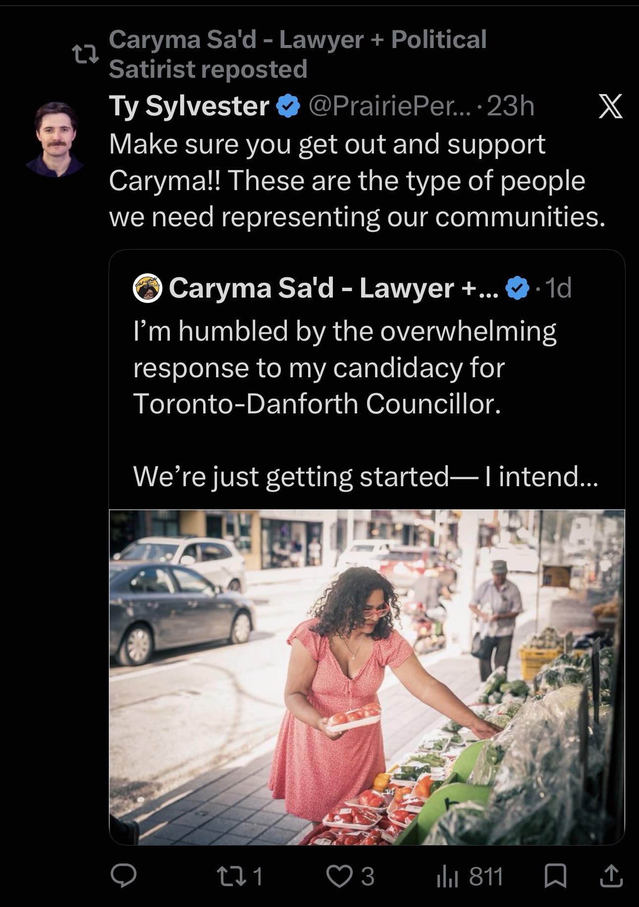 Caryma's Instagram account